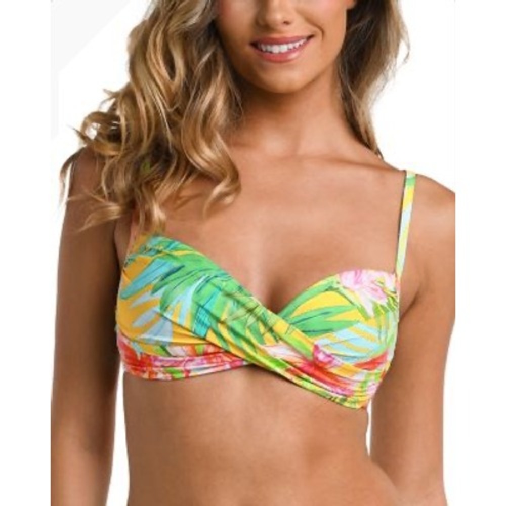 New LA BLANCA Calypso Wrap Bikini Top Size‎ 16